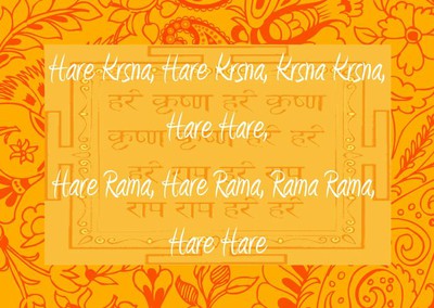 A grande bênção recebida através do processo da consciência de Krishna,  esta quando se canta o Maha-Mantra, Hare Krishna Hare Krishna Krishna  Krishna Hare Hare, Hare Rāma Hare Rāma Rāma Rāma Hare